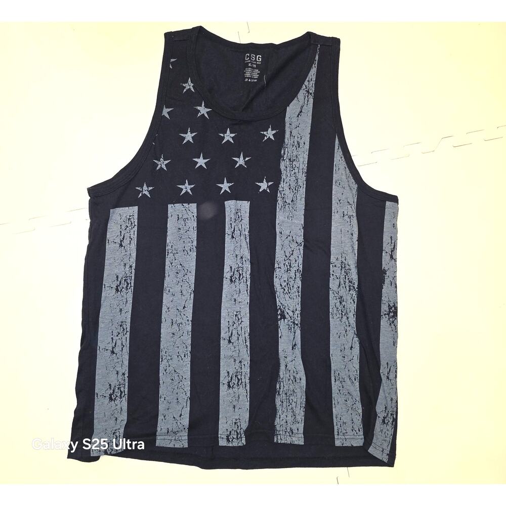 CSG American Flag, patriotic‎ sleeveless muscle tank sz XL